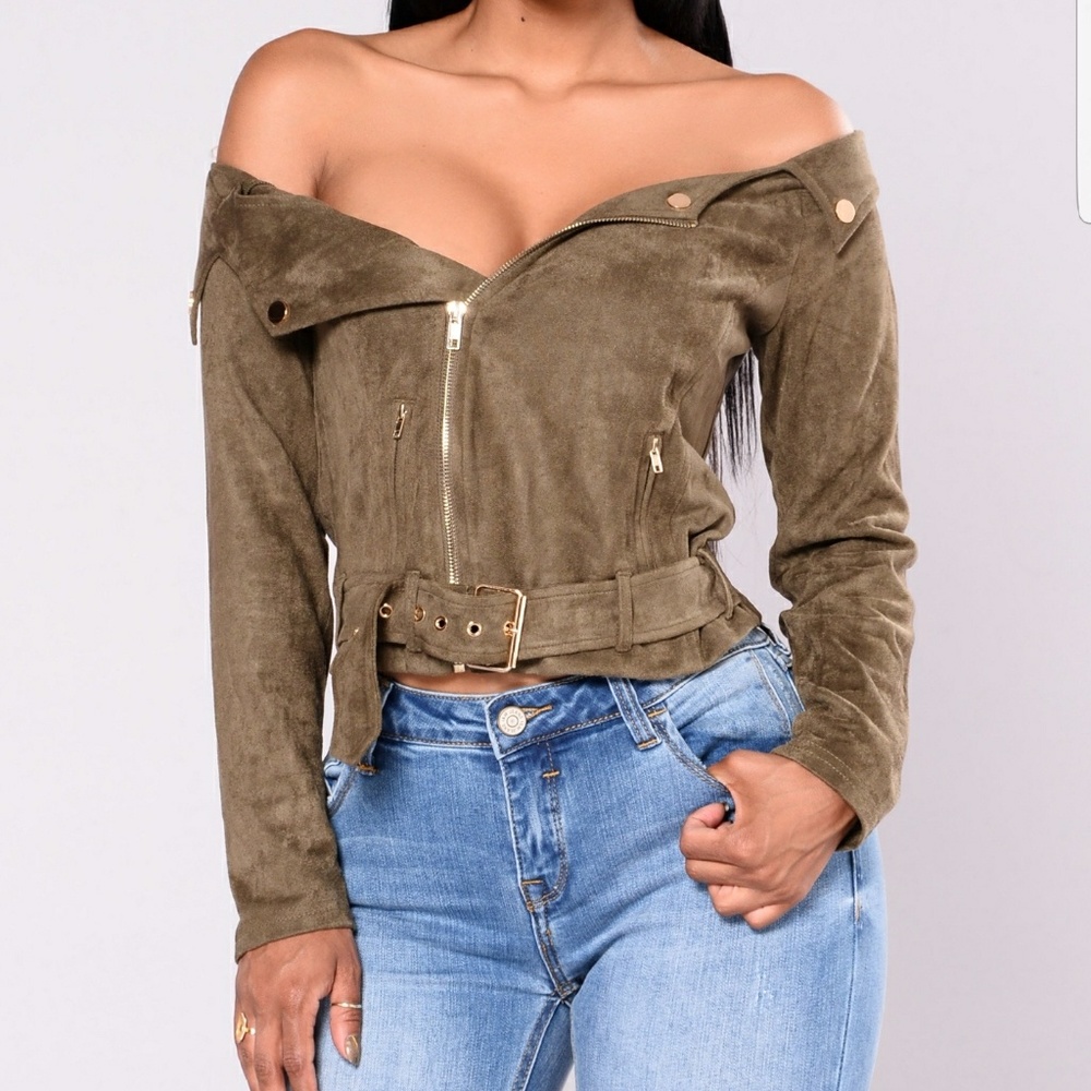 Suede Sway Jacket - Olive